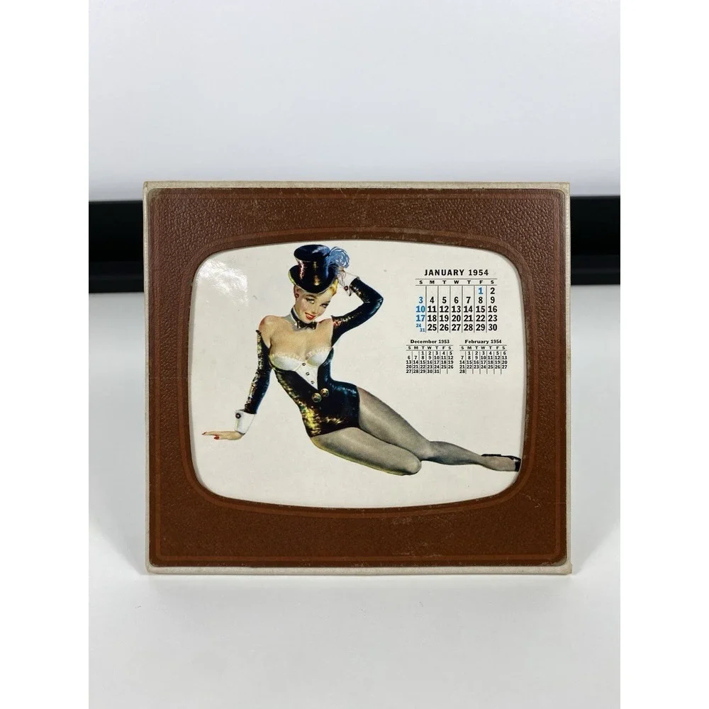 1954 Esquire Magazine Desktop Pinup Calendar Holder ~ 12 Months